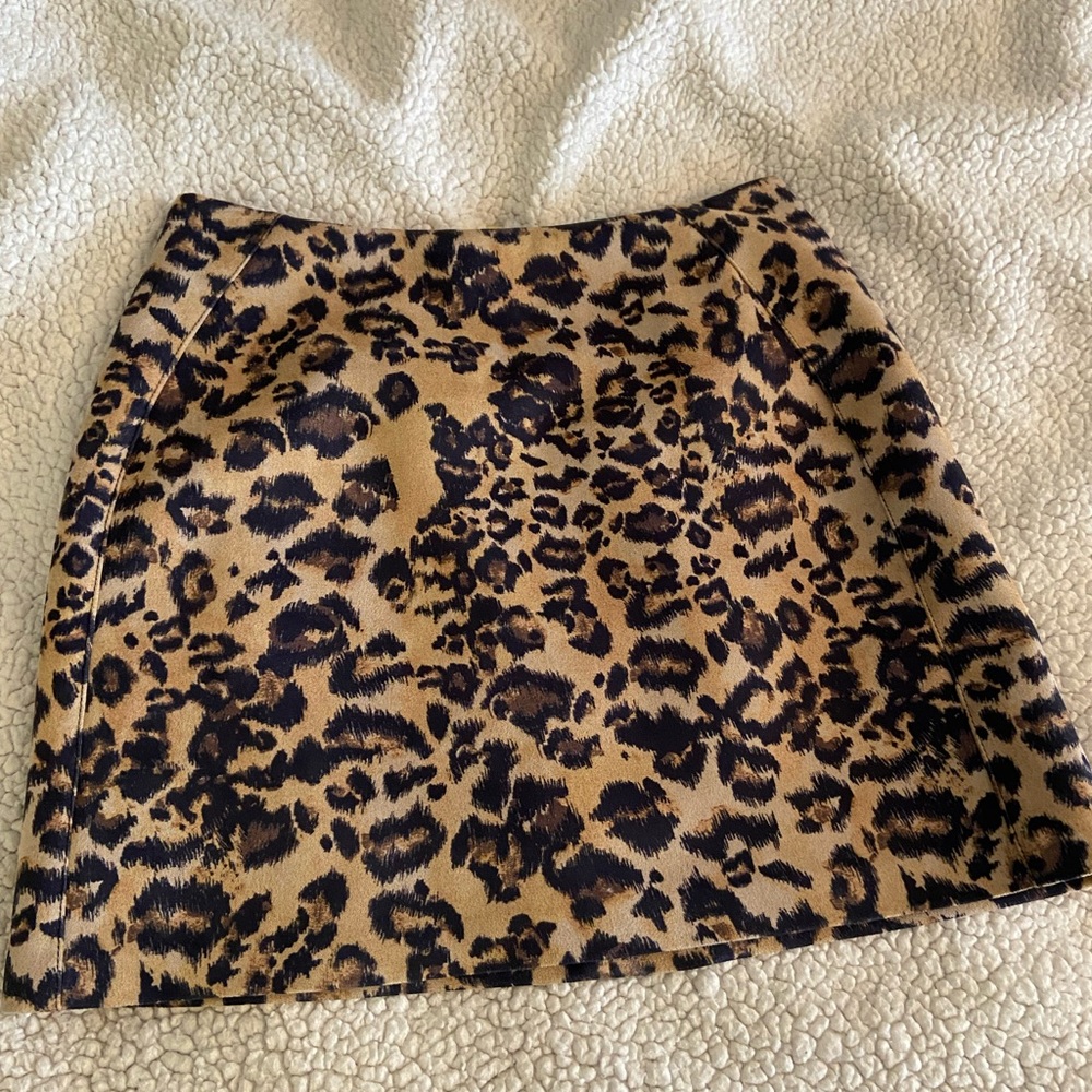 Aqua Leopard skirt